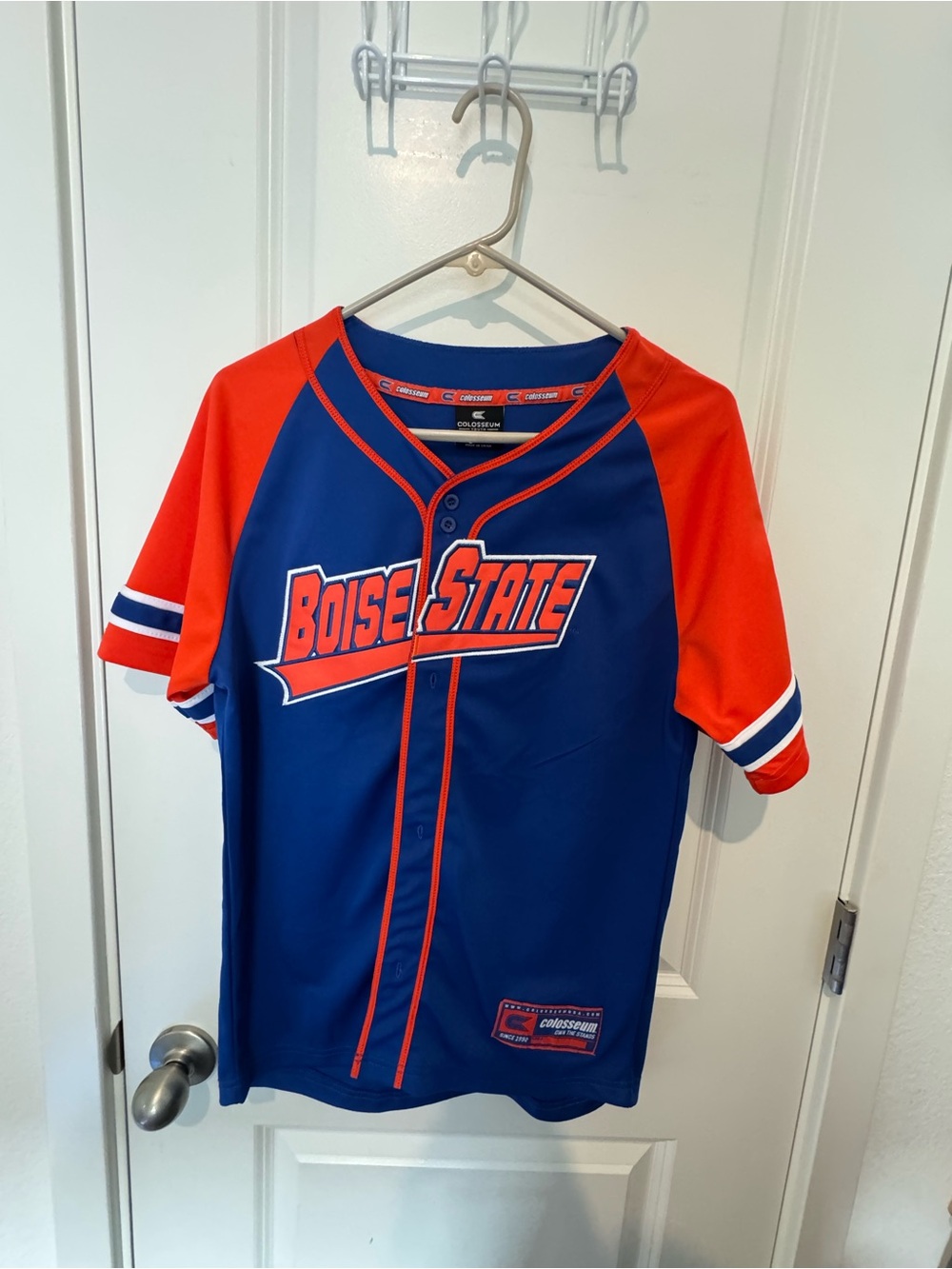 Colosseum Boise State Blue & Orange Baseball Jersey